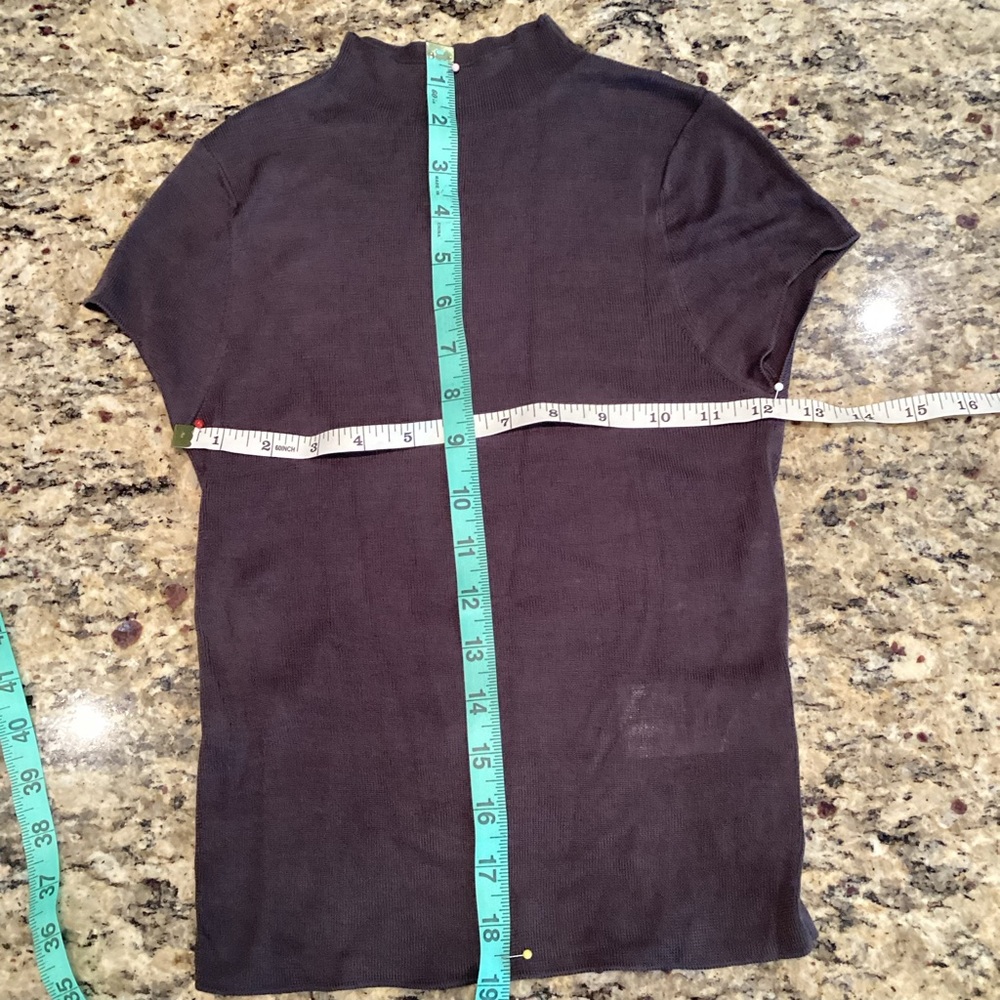 Size 4 Dark Grey Skinny Knitted Top - Picture 4 of 5